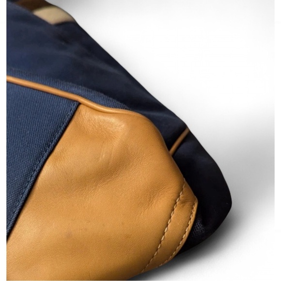 Coach Voyager Messenger Bag in Blue Canvas w/ Brown Leather Trim - Picture 5 of 8